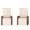 Flash Furniture Nemo Patio Wicker Rattan Recliner Lounge Chairs w/Flip up Side Tables, Beige and Brown, 2PK 2-LTS-0422-BG-BR-GG - alternate 1